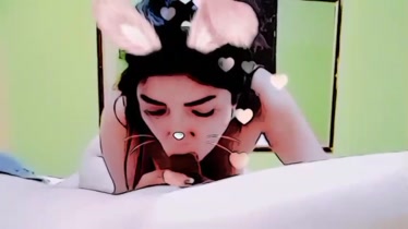 Una querida cita con un filtro de conejito