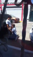 Están atrapados en el camino en el sexo sexual