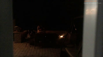 Horny wife caught cheating outdoor