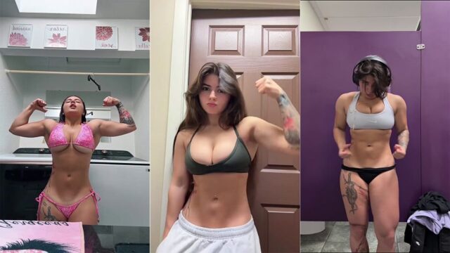 Joven fitnes cogiendo y masturbandose