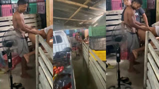 Singando cuero Dominicana en el mercado