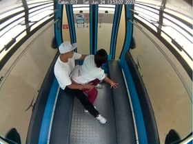 Singando en el teleférico