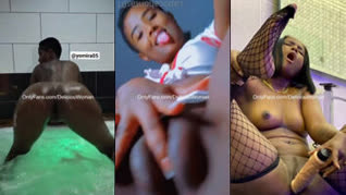 Morena Dominicana se mete juguete por el culo