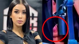 Se le sale una teta a Caro Brito en pleno programa